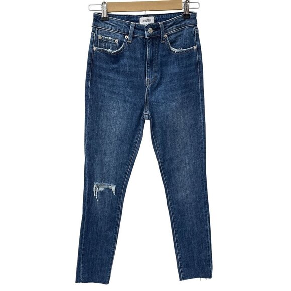 Pistola Womens Distressed High-Waisted Skinny Jeans Medium Wash Distressed 25 - Picture 1 of 14